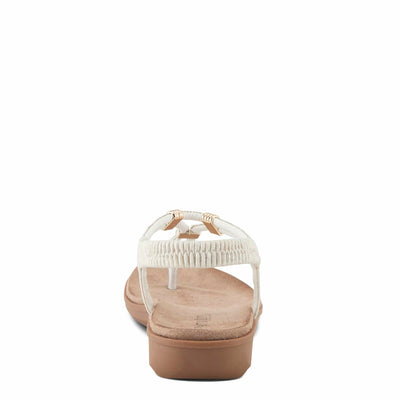 PATRIZIA Women's BIDDLE Slip-On Rhinestone-Embellished Sandals - Microsuede Upper, Cushioned Insole, and Elegant Design WHITE EU 36 / US 5.5-6