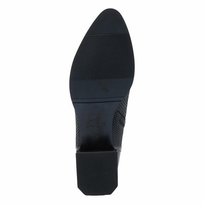 Azura Women's SHELBI Fashionable Leather Booties with Buckle Detail, Side Zipper, and Low Heel Black Patent EU 39 / US 8.5