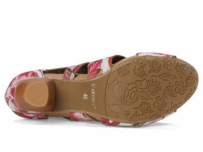 L'Artiste by Spring Step Women's Icon-Fleur Pump, Red Multi, 9.5-10