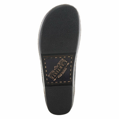 Spring Step L'Artiste Women's Woodside Leather Open Back Clog Black Multi EU 39 / US 8.5
