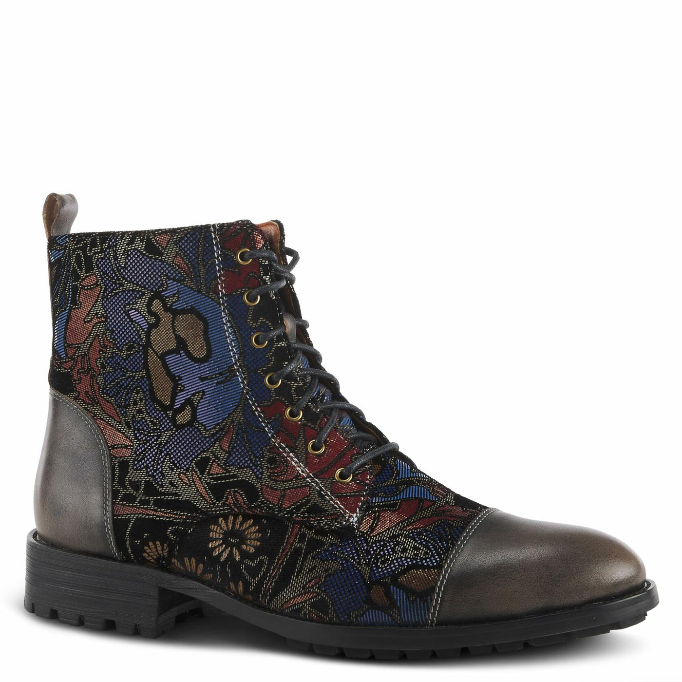 Spring Step L'Artiste Men's Elton Leather Bootie Grey Multi EU 45 / US 11.5