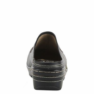 Spring Step L'Artiste Women's Woodside Leather Open Back Clog Black Multi EU 39 / US 8.5