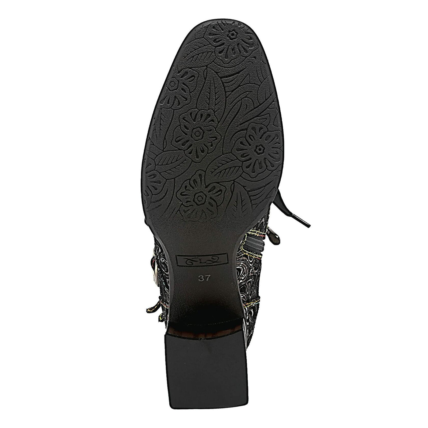 Spring Step L'Artiste Originala Women's Suede Boot – Handpainted Western Style with Buckle, Zipper, Lace-Up - Comfortable Rubber Sole, Padded Insole, Black EU 37 / US 6.5-7