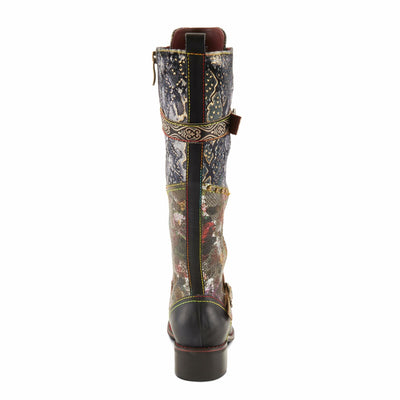 Spring Step L'Artiste Women's Vaneyck Leather Tall Boot Black Multi EU 40 / US 9
