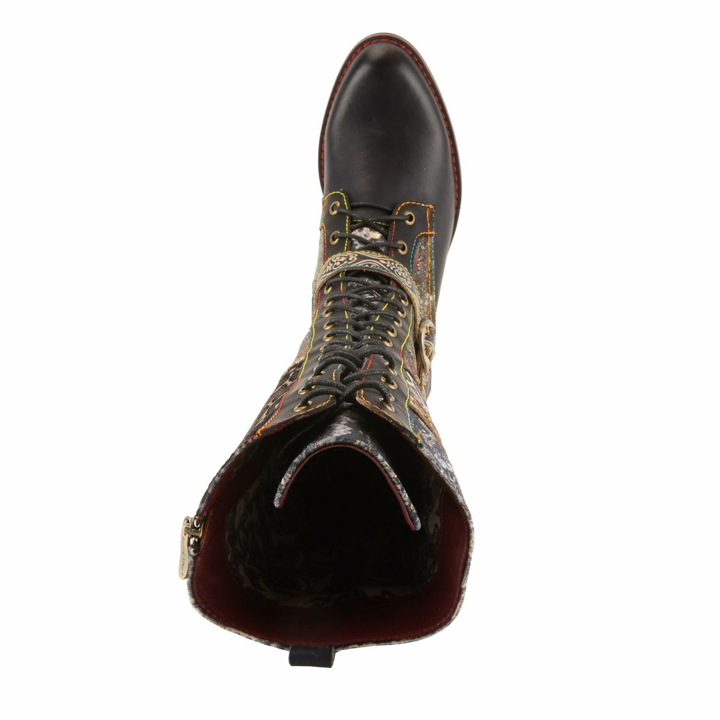 Spring Step L'Artiste Women's Vaneyck Leather Tall Boot Black Multi EU 40 / US 9
