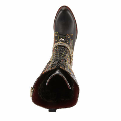Spring Step L'Artiste Women's Vaneyck Leather Tall Boot Black Multi EU 40 / US 9