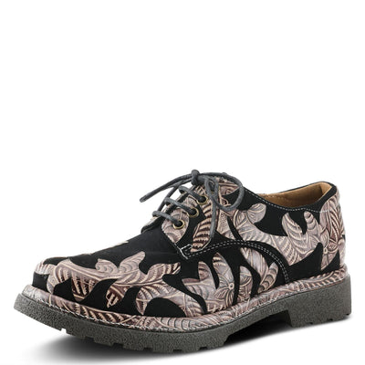 L'ARTISTE JIGSAW OXFORD SHOES BLACK MULTI / EU 35 / US 5