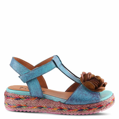 Spring Step L'Artiste Women's Tempest Wedge Blue Multi EU 35 / US 5