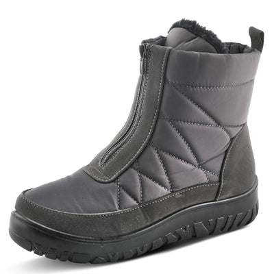 Flexus Spring Step Lakeeffect Boots for Women - Waterproof Ladies Boots with Front Zipper Closure - Women's Snow Boots for Winter - Grey EU 39 / US 8.5