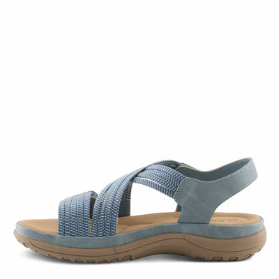 Flexus Women's CROSSBEAM Cross Over Sandals Blue EU 36 / US 5.5-6