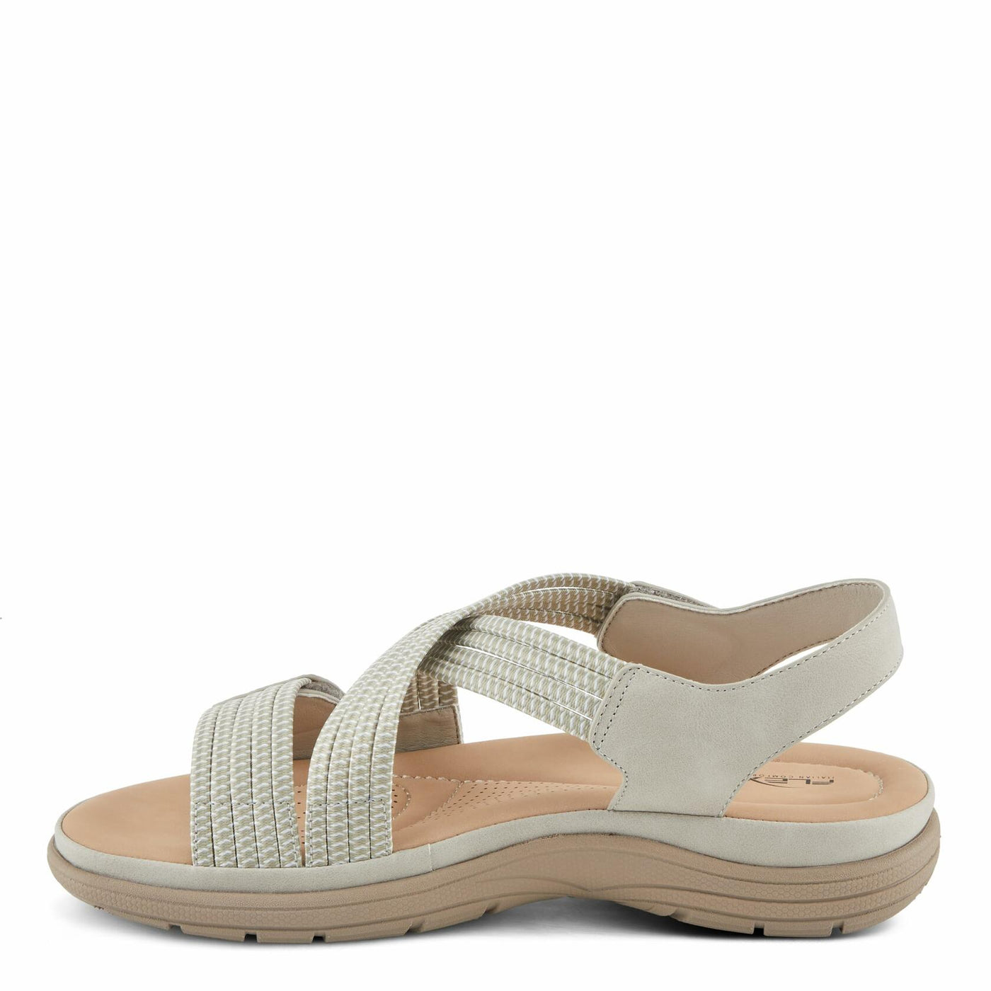Flexus Women's CROSSBEAM Cross Over Sandals Light Grey EU 38 / US 7.5-8