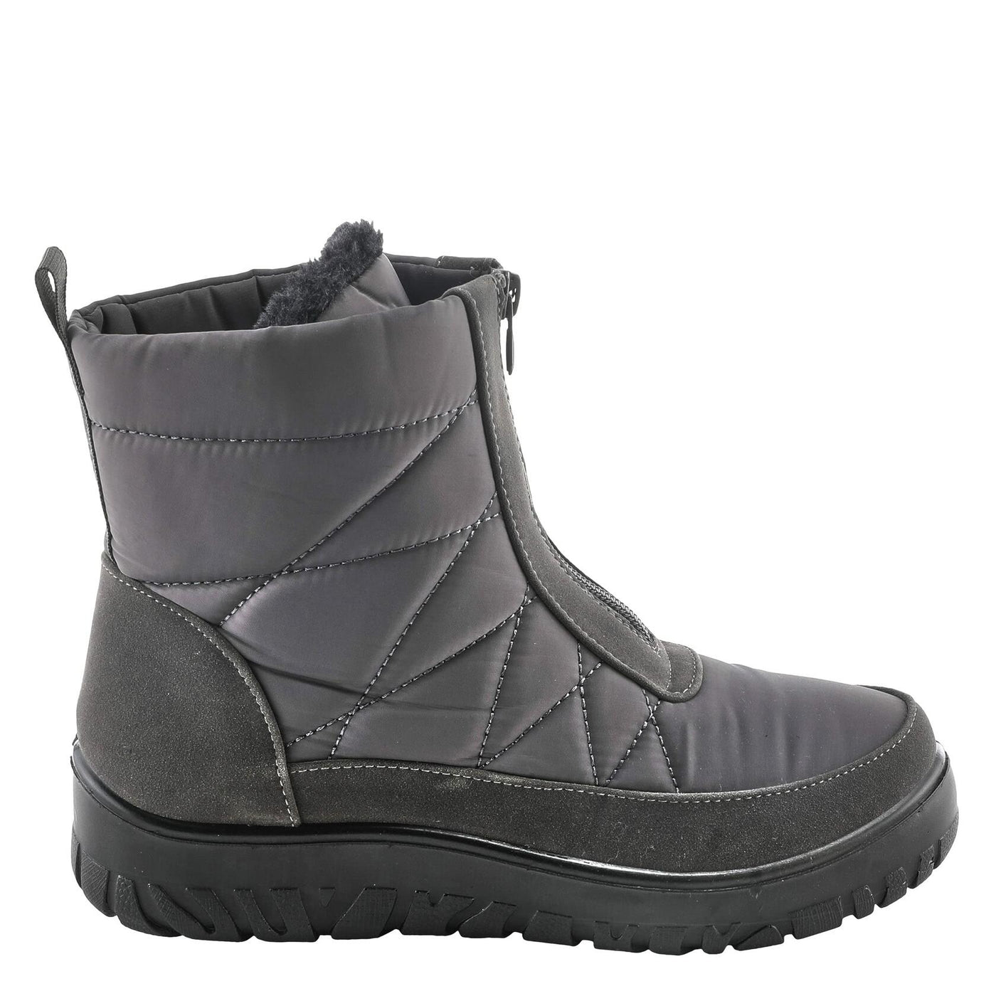 Flexus Spring Step Lakeeffect Boots for Women - Waterproof Ladies Boots with Front Zipper Closure - Women's Snow Boots for Winter - Grey EU 39 / US 8.5