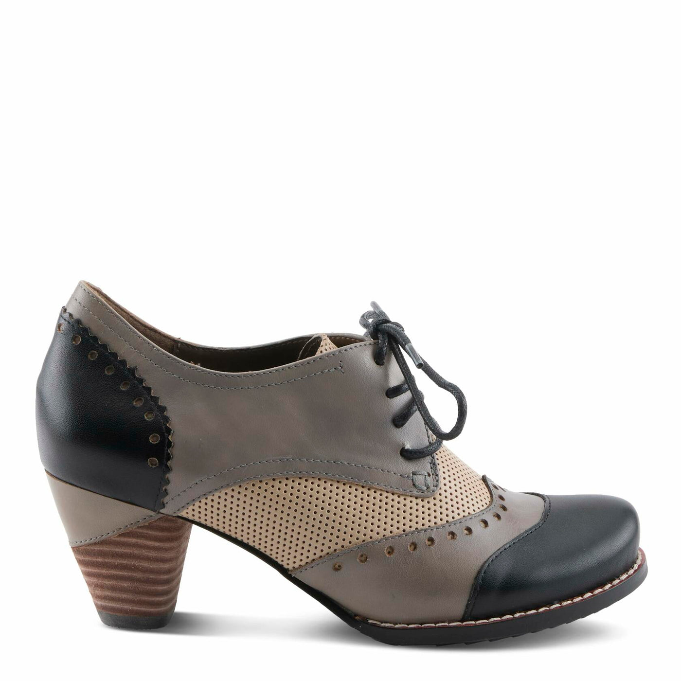 L'Artiste by Spring Step Women's Bardot Dress Pump Black Multi EU 37 / US 6.5-7