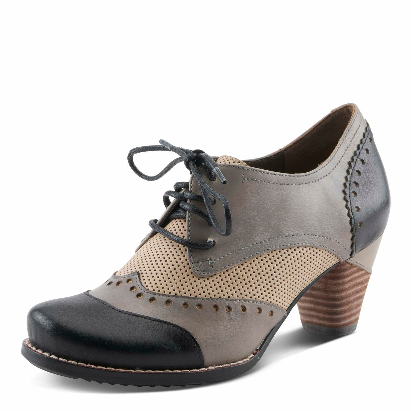 L'Artiste by Spring Step Women's Bardot Dress Pump Black Multi EU 37 / US 6.5-7