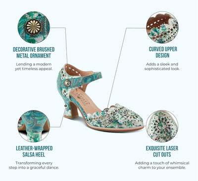 L'Artiste by Spring Step Women's Luxe Pump, Beige Multi, 9.5-10