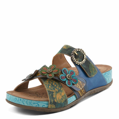 L'Artiste by Spring Step Women's Caelana Sandal, Blue Multi, 9