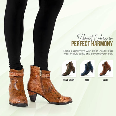 L'Artiste by Spring Step Women's Antilles Boho Booties, Camel, 8