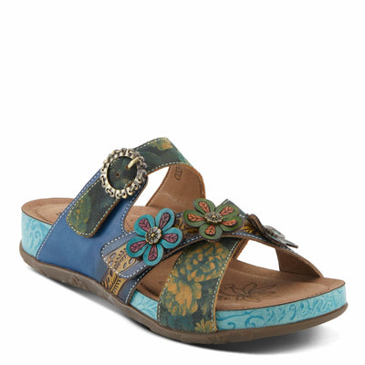 L'Artiste by Spring Step Women's Caelana Sandal, Blue Multi, 7.5-8