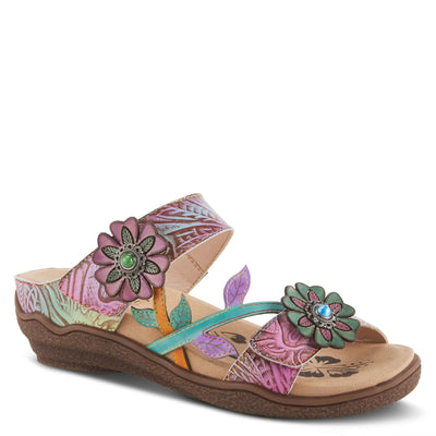 Spring Step L'Artiste Women's Aymee Slide Sandal Sky Blue Multi EU 41 / US 9.5-10