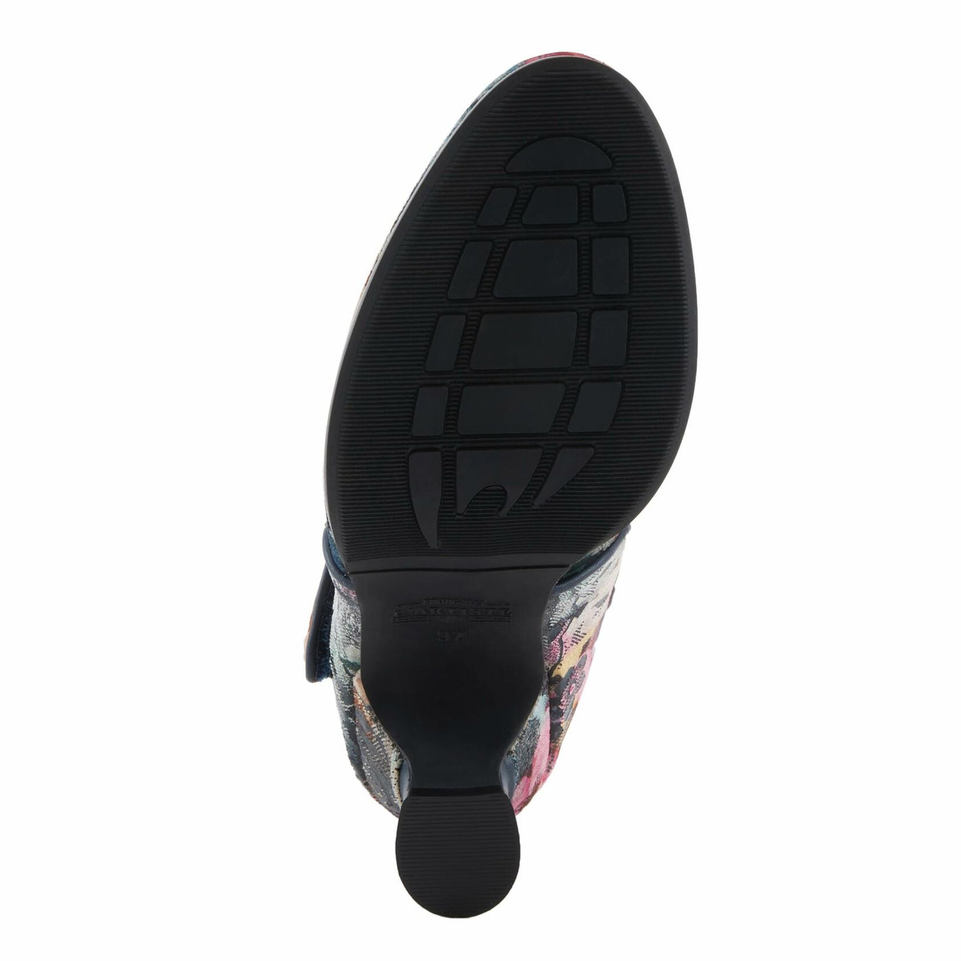 Spring Step L'Artiste Adodora-Prit Mary Jane Pumps | Baroque-Inspired Velvet & Leather Heels NAVY MULTI EU 38 / US 7.5-8