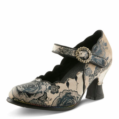 Spring Step L'Artiste Adodora-Prit Mary Jane Pumps | Baroque-Inspired Velvet & Leather Heels Black Multi EU 41 / US 9.5-10