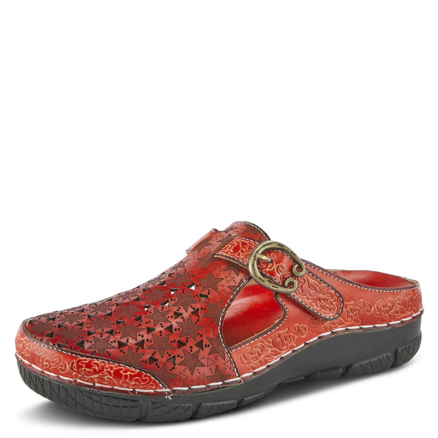 Spring Step L'Artiste Women's Popcorn Slide Sandal Red EU 41 / US 9.5-10