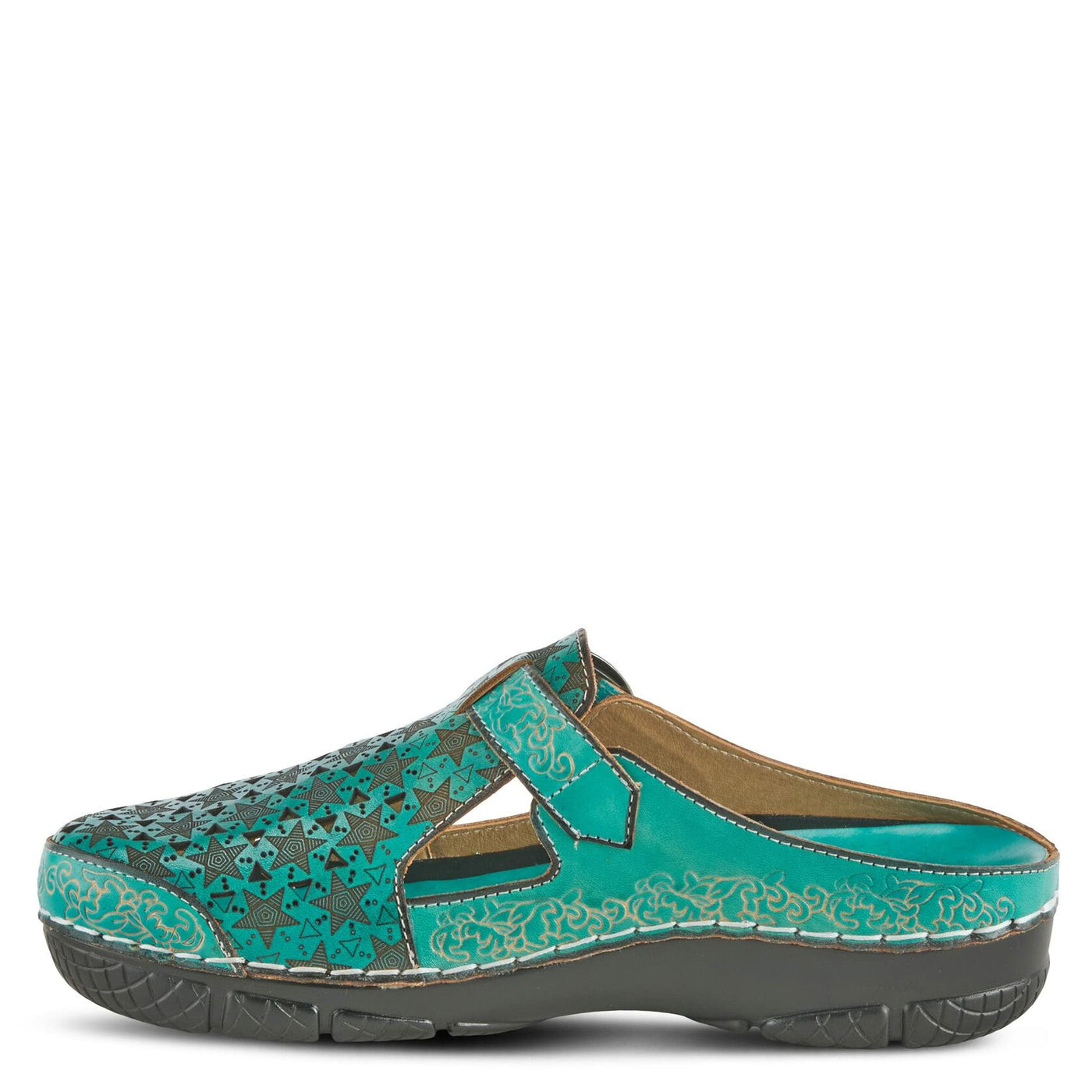 Spring Step L'Artiste Women's Popcorn Slide Sandal Turquoise EU 38 / US 7.5-8