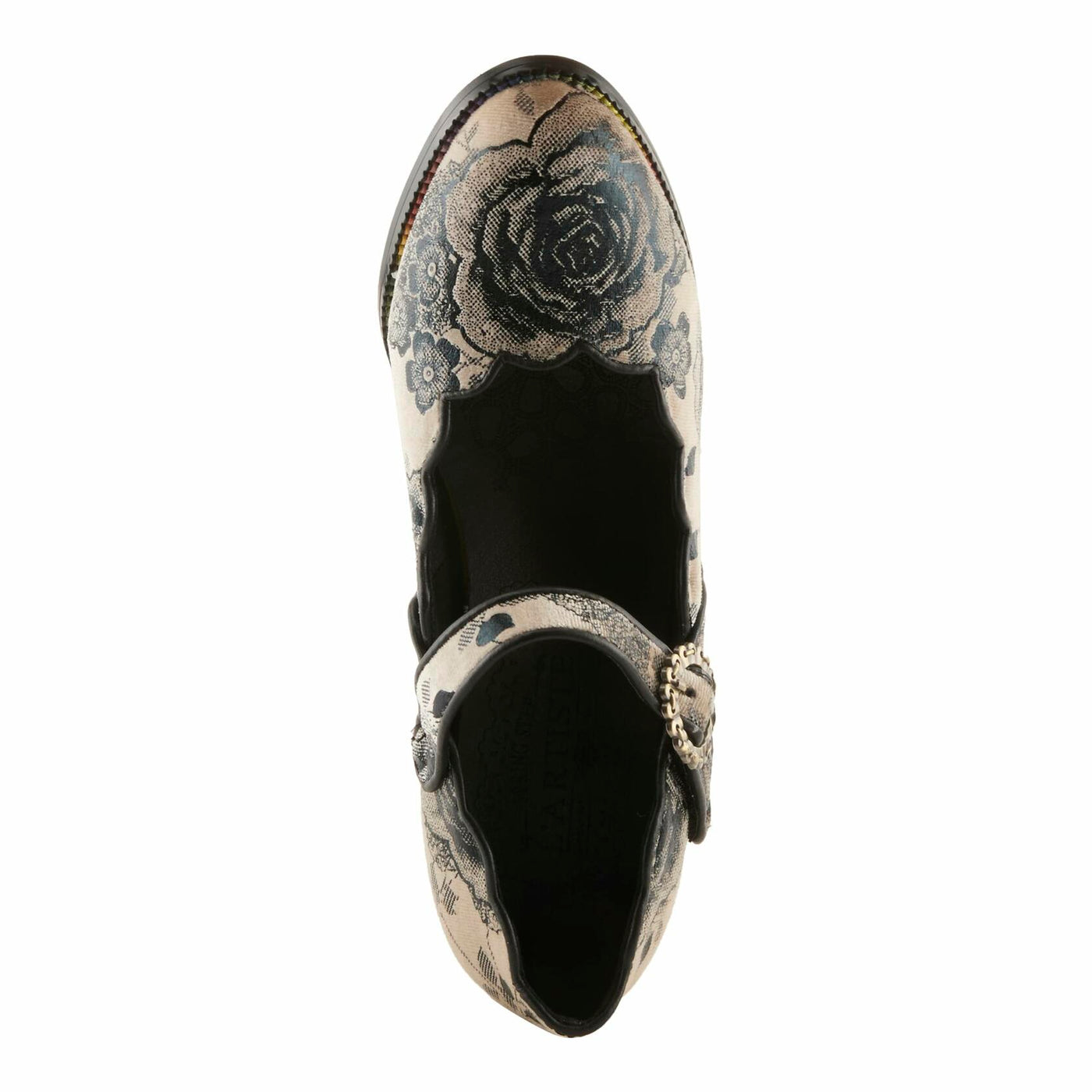Spring Step L'Artiste Adodora-Prit Mary Jane Pumps | Baroque-Inspired Velvet & Leather Heels Black Multi EU 38 / US 7.5-8