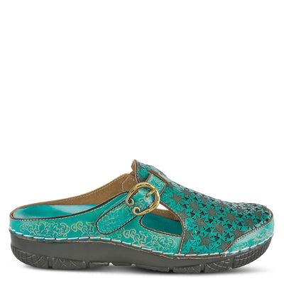 Spring Step L'Artiste Women's Popcorn Slide Sandal Turquoise EU 38 / US 7.5-8