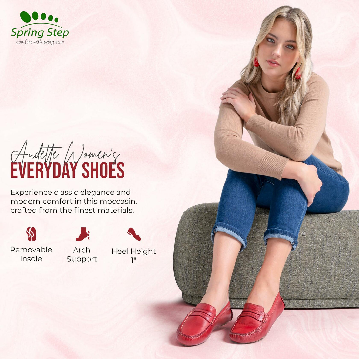 Spring Step Women's Audette Shoes, Brown, 7.5-8