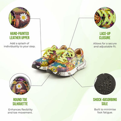 L'Artiste by Spring Step Women's Zingy Sneaker, Grey Multi, 8.5