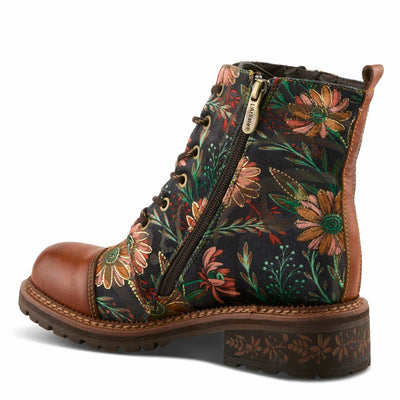 Spring Step L'Artiste Cordea Booties | Embroidered Leather Ankle Boots with Studded Details CAMEL MULTI EU 37 / US 6.5-7