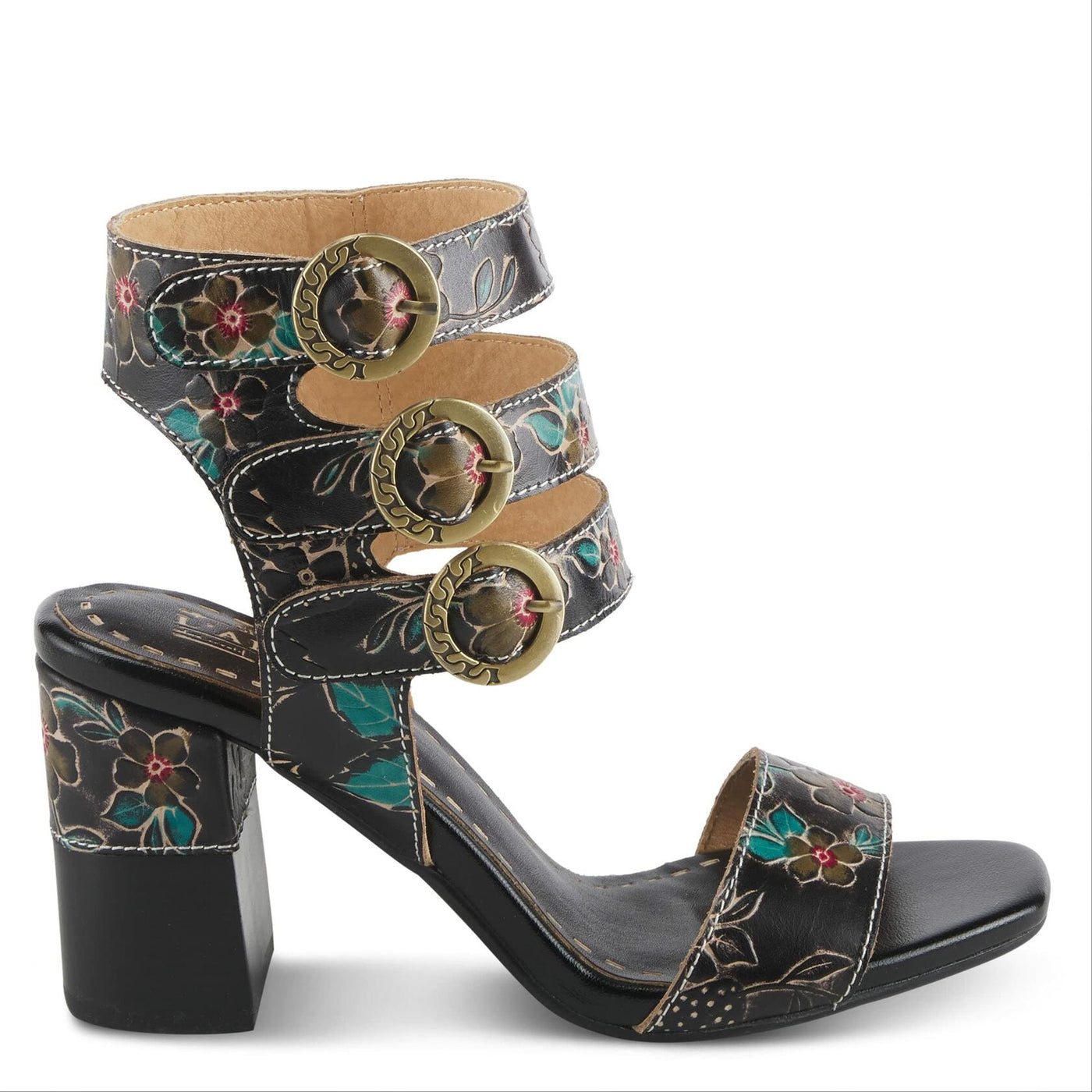 Spring Step L'Artiste Women's Rheba High Heel Sandal Black Multi EU 39 / US 8.5