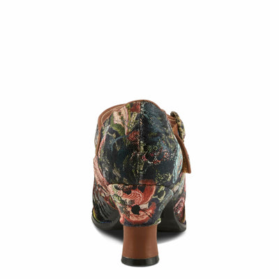 Spring Step L'Artiste Adodora-Prit Mary Jane Pumps | Baroque-Inspired Velvet & Leather Heels TAN MULTI EU 39 / US 8.5