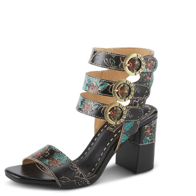 Spring Step L'Artiste Women's Rheba High Heel Sandal Black Multi EU 39 / US 8.5