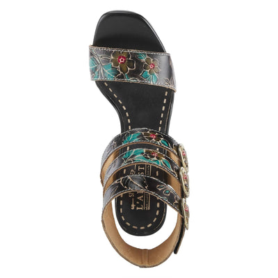 Spring Step L'Artiste Women's Rheba High Heel Sandal Black Multi EU 39 / US 8.5