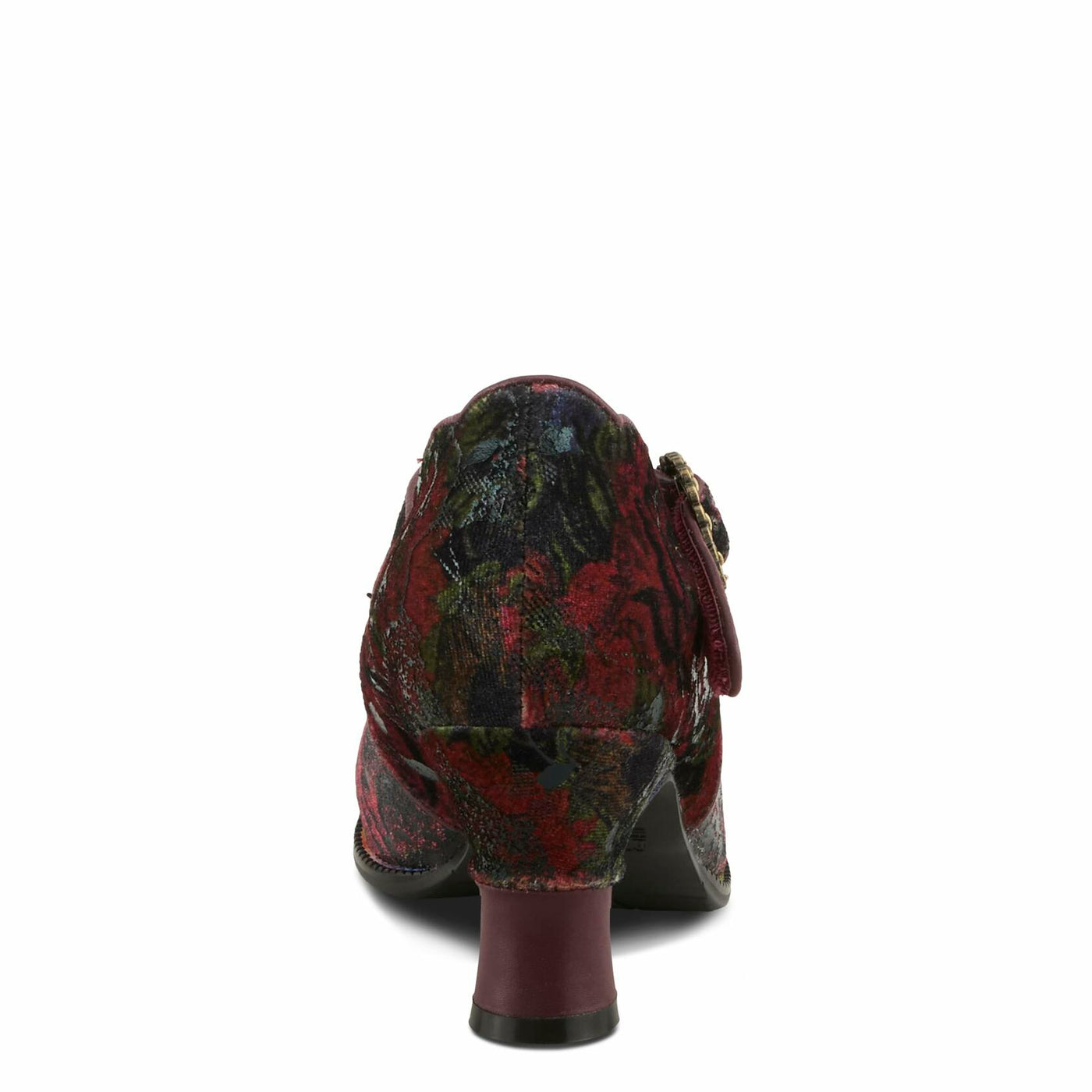 Spring Step L'Artiste Adodora-Prit Mary Jane Pumps | Baroque-Inspired Velvet & Leather Heels Plum Multi EU 40 / US 9