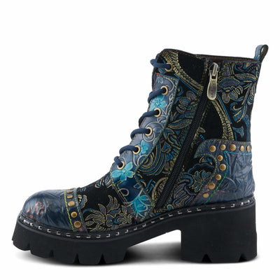 L'Artiste by Spring Step Women's Severity Fashion Boot, Blue Multi, 6