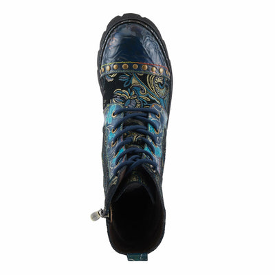 L'Artiste by Spring Step Women's Severity Fashion Boot, Blue Multi, 6