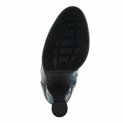 Spring Step L'Artiste Bewitch-Prit Boots | Elegant Hand-Painted Leather Ankle Booties NAVY MULTI EU 38 / US 7.5-8