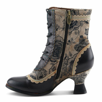 Spring Step L'Artiste Bewitch-Prit Boots | Elegant Hand-Painted Leather Ankle Booties BLACK MULTI EU 43 / US 11.5-12