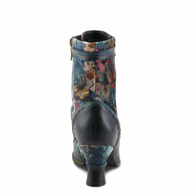 Spring Step L'Artiste Bewitch-Prit Boots | Elegant Hand-Painted Leather Ankle Booties NAVY MULTI EU 36 / US 5.5-6