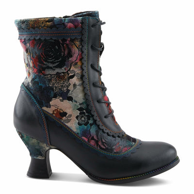 Spring Step L'Artiste Bewitch-Prit Boots | Elegant Hand-Painted Leather Ankle Booties NAVY MULTI EU 40 / US 9