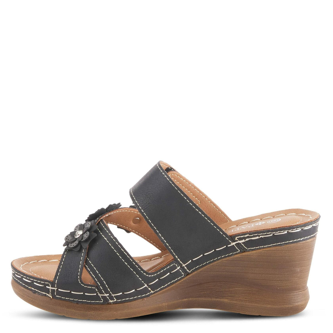 PATRIZIA Women's Lyndsay Slide Wedge Sandal Black EU 42 / US 10.5-11