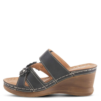 PATRIZIA Women's Lyndsay Slide Wedge Sandal Black EU 42 / US 10.5-11