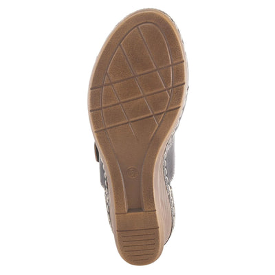 PATRIZIA Women's Lyndsay Slide Wedge Sandal Black EU 42 / US 10.5-11