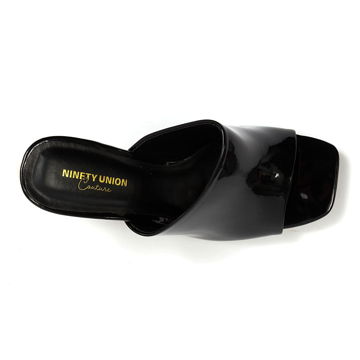 Ninety Union Jloo Open Toe Slide With Circular Metallic Heel