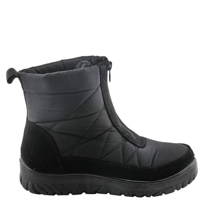 Flexus Spring Step Lakeeffect Boots for Women - Waterproof Ladies Boots with Front Zipper Closure - Women's Snow Boots for Winter - Black EU 37 / US 6.5-7