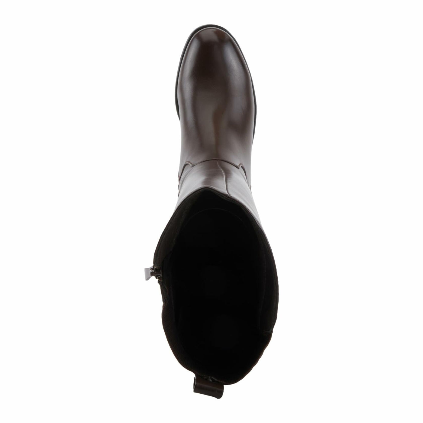 PATRIZIA PAPINA Women’s Tall Riding Boot – Faux Leather Knee-High with Buckle & Stretch Back Panel