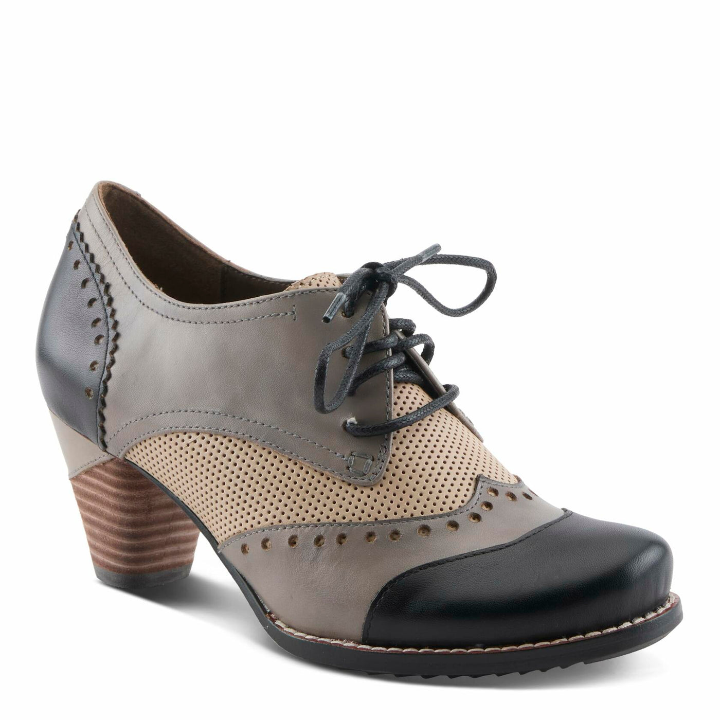 L'Artiste by Spring Step Women's Bardot Dress Pump Black Multi EU 38 / US 7.5-8